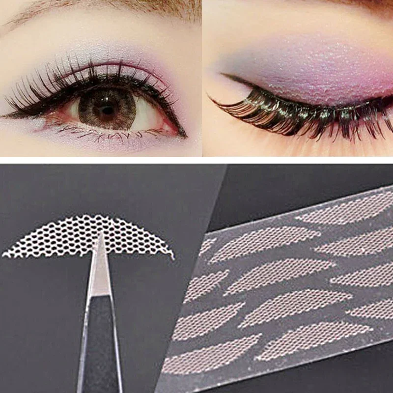 Heallor 240 Stks/set Kant Ooglid Sticker Vrouwen Make-Up Eyeliner Tapes Onzichtbare Mesh Dubbele Ooglid Tape Voor Ogen Make-Up Beauty Oog