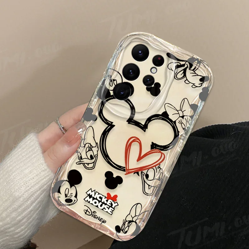 Disney Mickey Minnie Mouse Clear Case For Samsung Galaxy A54 A34 A24 A14 A13 A53 A33 A73 A23 A52 A52S A32 A22 A12 A51 A71 Cover