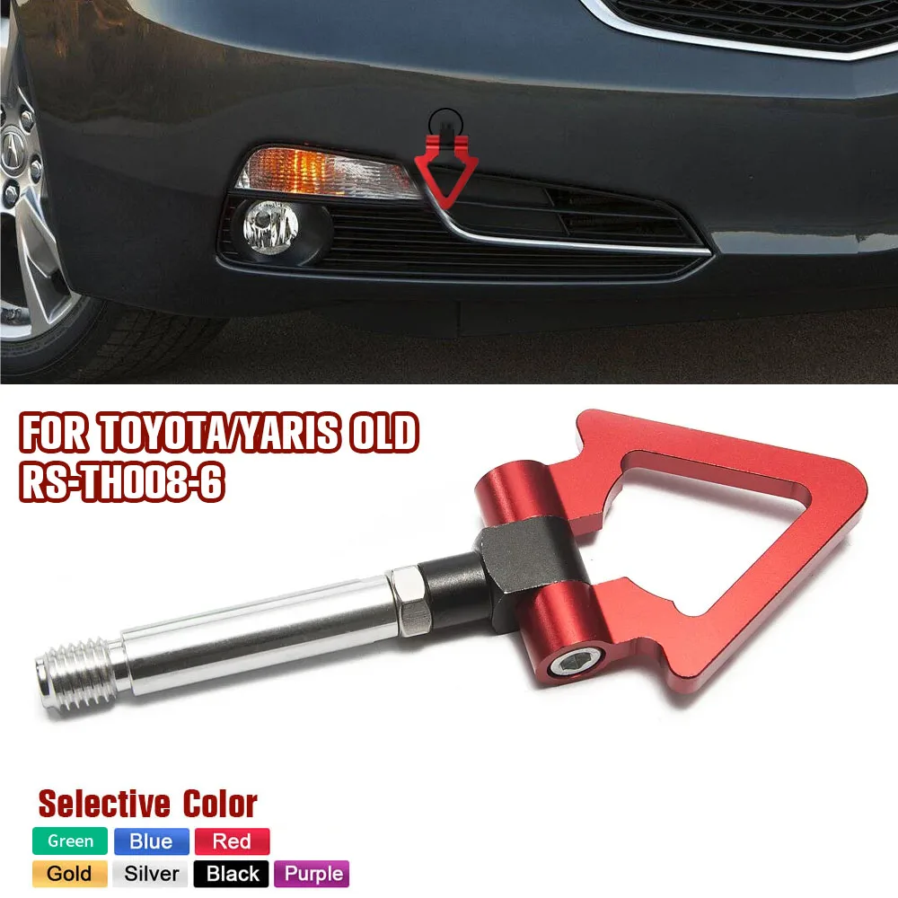 

New Arrival Racing Screw Aluminum Towing Hook Ring Tow Trailer Hooks Japanese Cars Sticker Decoration for Toyota Yaris Old