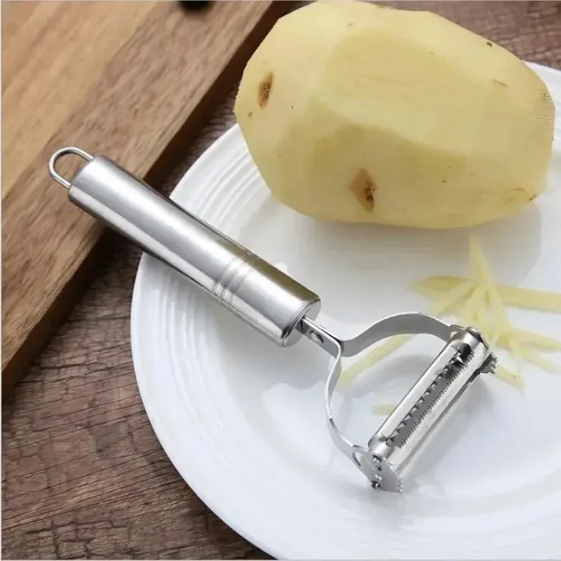 Stainless steel vegetable and fruit peeler, multifunctional vegetable and fruit peeler, kitchen tool