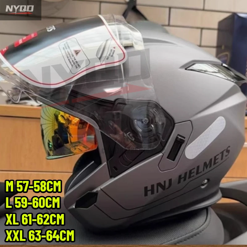 

ECE DOT Certified Motorcycle Helmet 3/4 Open Face for Men Women Summer Bike Scooter Dual Visor