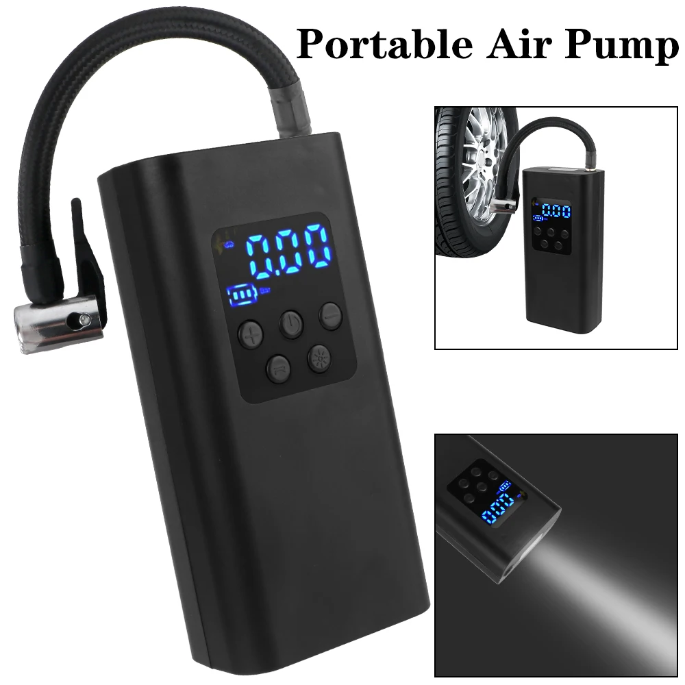 Portable Inflator LCD Display Air Compressor JN8055 Tire Air Pump for Car Motorcycle Bicycle Ball 150PSI 50W Digital