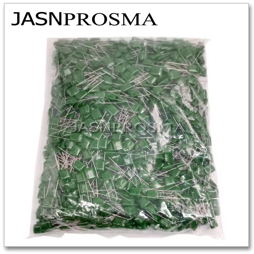 JASNPROSMA 1000PCS 100V 2A821J 2A102J 2A122J 2A152J 2A182J 1NF 1.5NF 1.8NF 102J 122J 182J 2A 5% Polyester poly Film capacitor