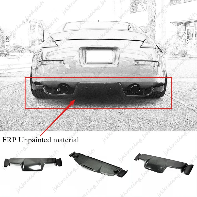 

For Nissan 350Z Z33 Infiniti G35 Coupe 2Dr JDM Rear Under Diffuser FRP Unpainted