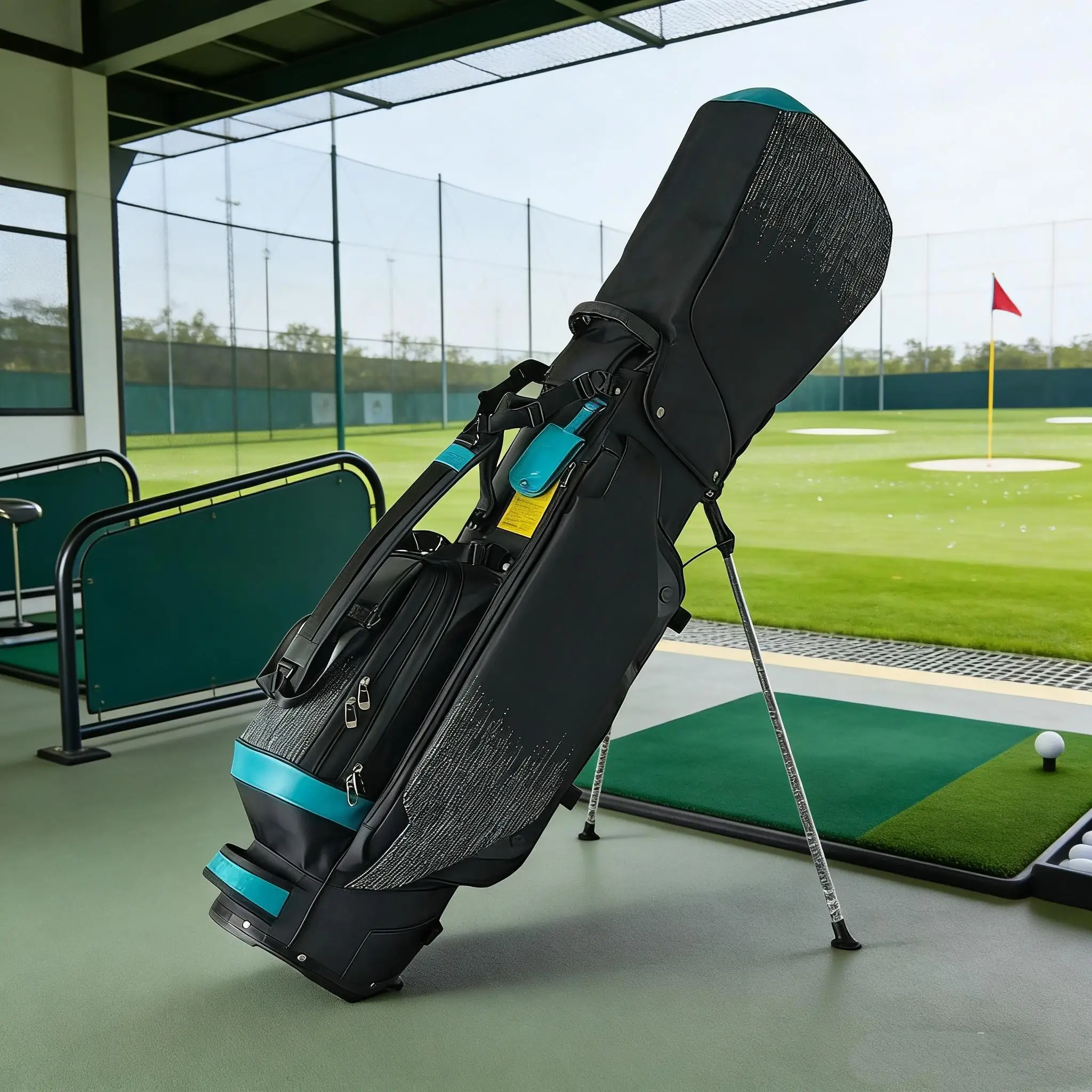 Premium Black Golf Stand Bag  Lightweight & Stylish, Men's High-End Cool Club Carrier
