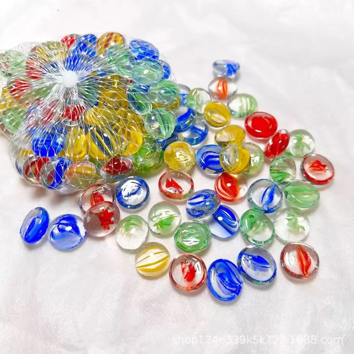 25Pcs /Pack 14-18mm Aquarium Decoration Stones Glass Stones Fake Crystals Gems Vase Garden Pebble Stones 120g