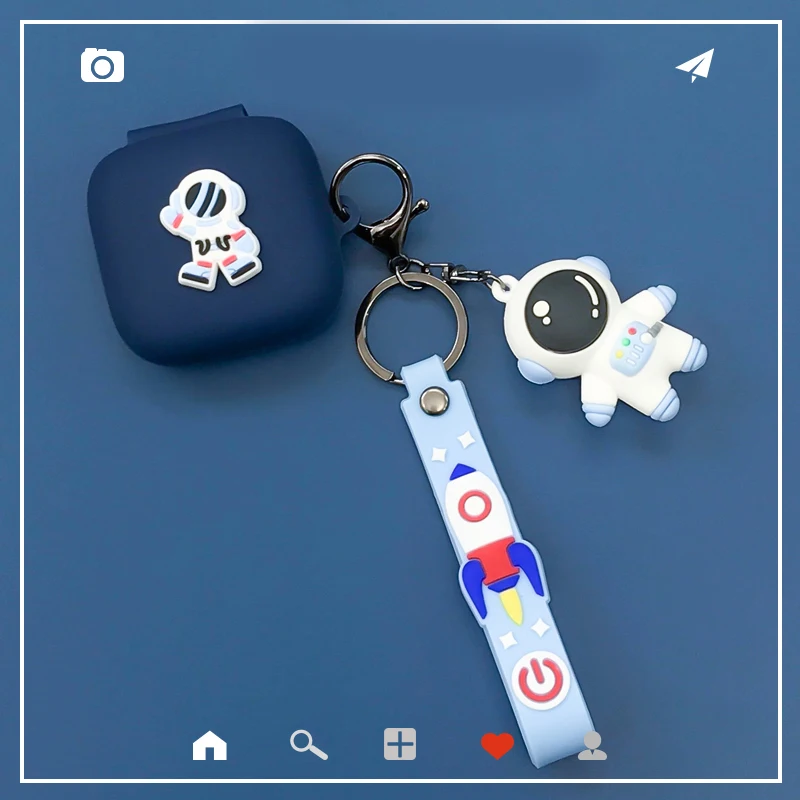 ل JBL Wave 300 حالات الكرتون رائد الفضاء سيليكون سماعة حماية مع قلادة اكسسوارات صندوق ل JBL W300