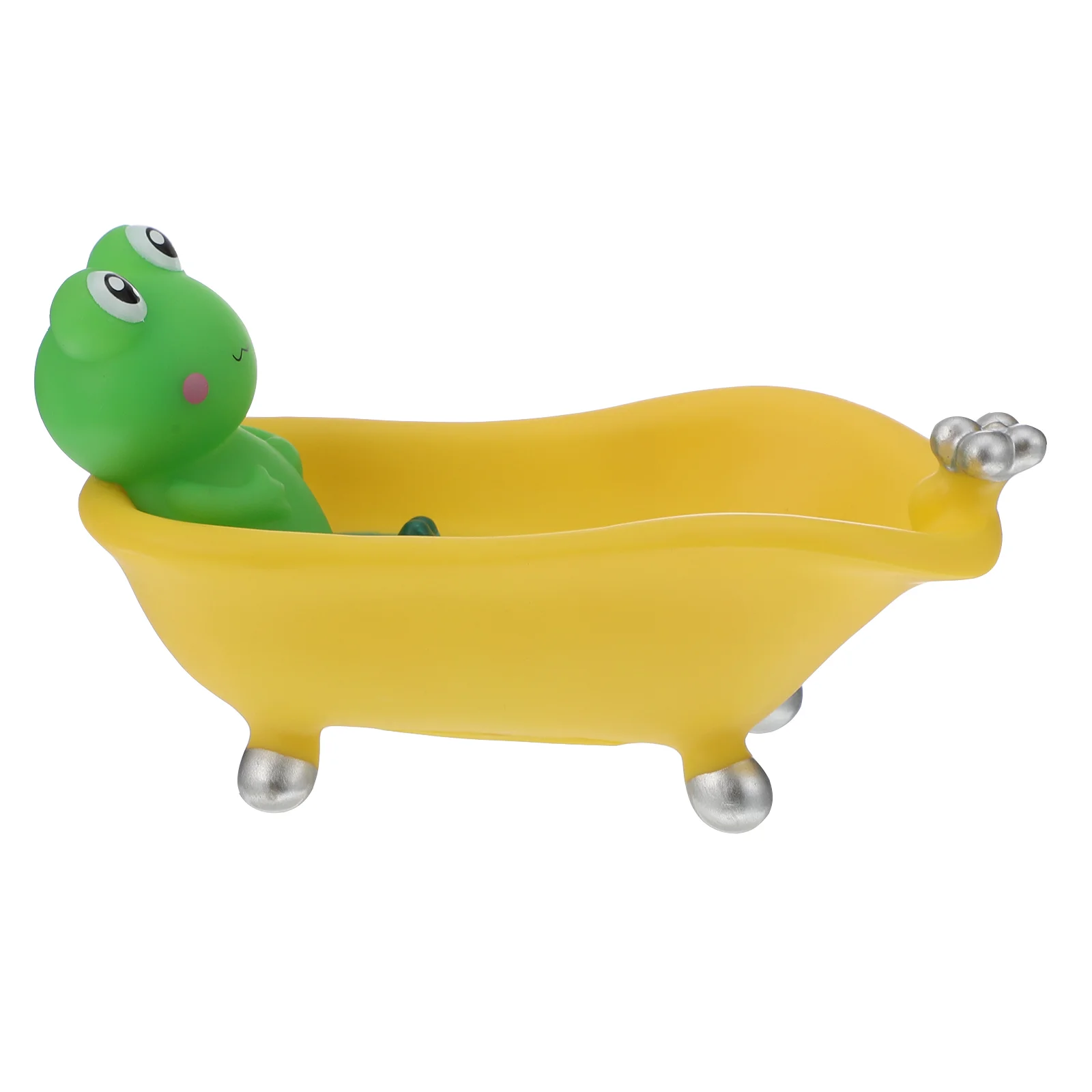 

Bathtub Soap Dish Frog Holder Cartoon Case Hotel Drainer Vinyl Bathroom Organizer Tray for Home