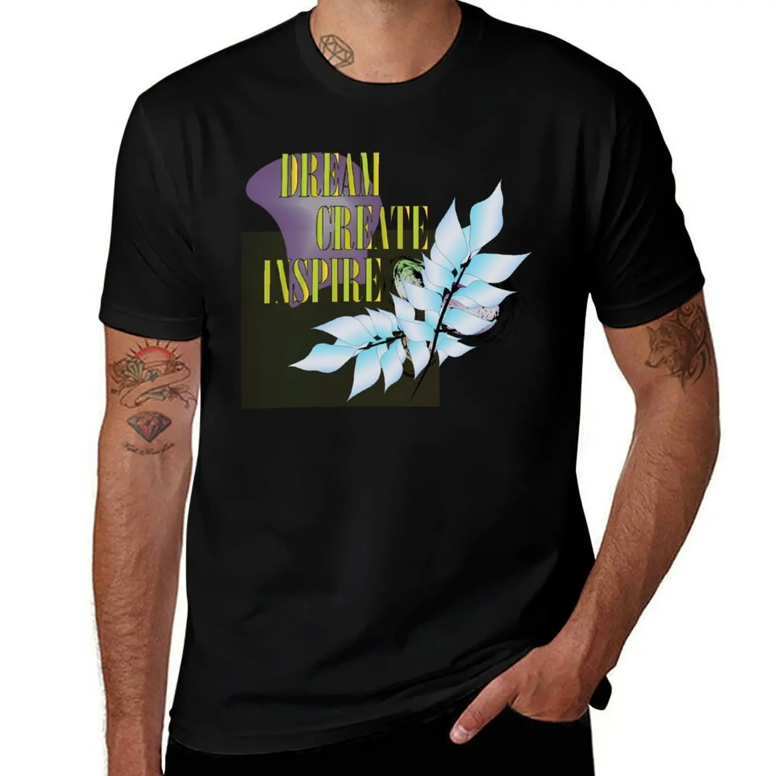 

Dream. Create. Inspire T-Shirt luxury t-shirt shirts graphic tee Short sleeve tee black t-shirts for men