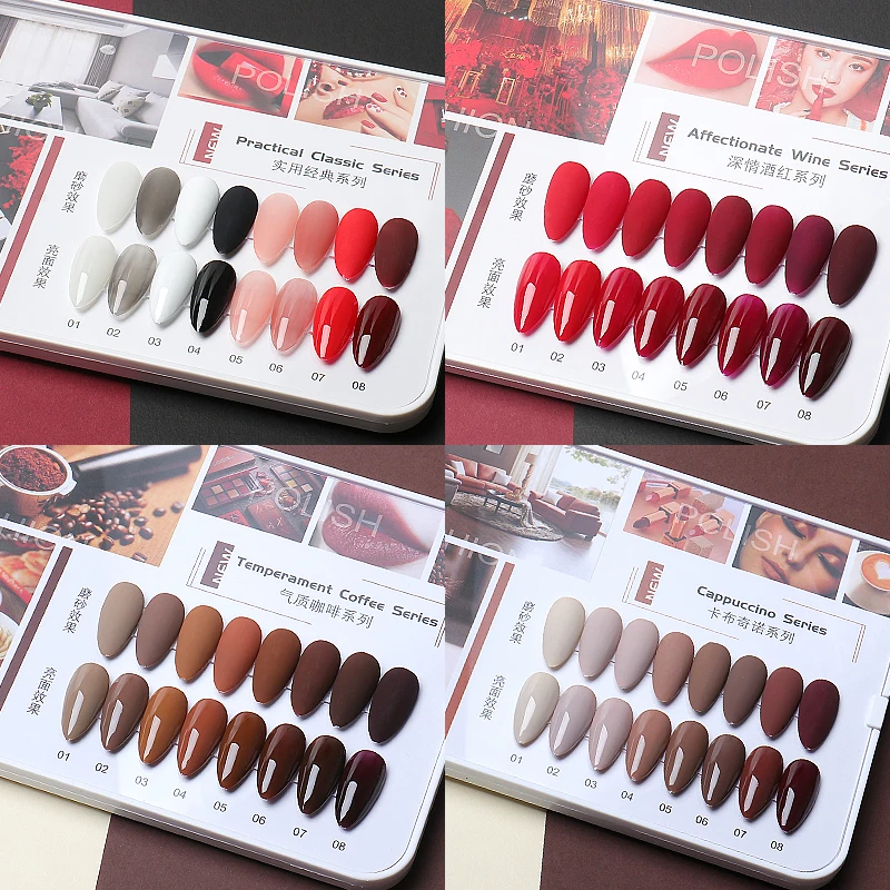 8Pcs 15ml UV Nail Polish Set 120-Color for Professional Nail Art Salon Semi Permanent High Quality Soak Off Nail Varnish Lacquer