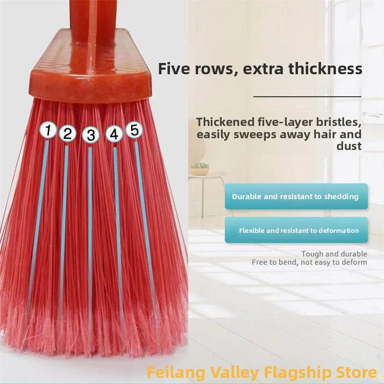 

Durable Thickened Plastic Broom Hard Bristle Sweeping Tool for Home And School Use Professional Construction Site Sweeper