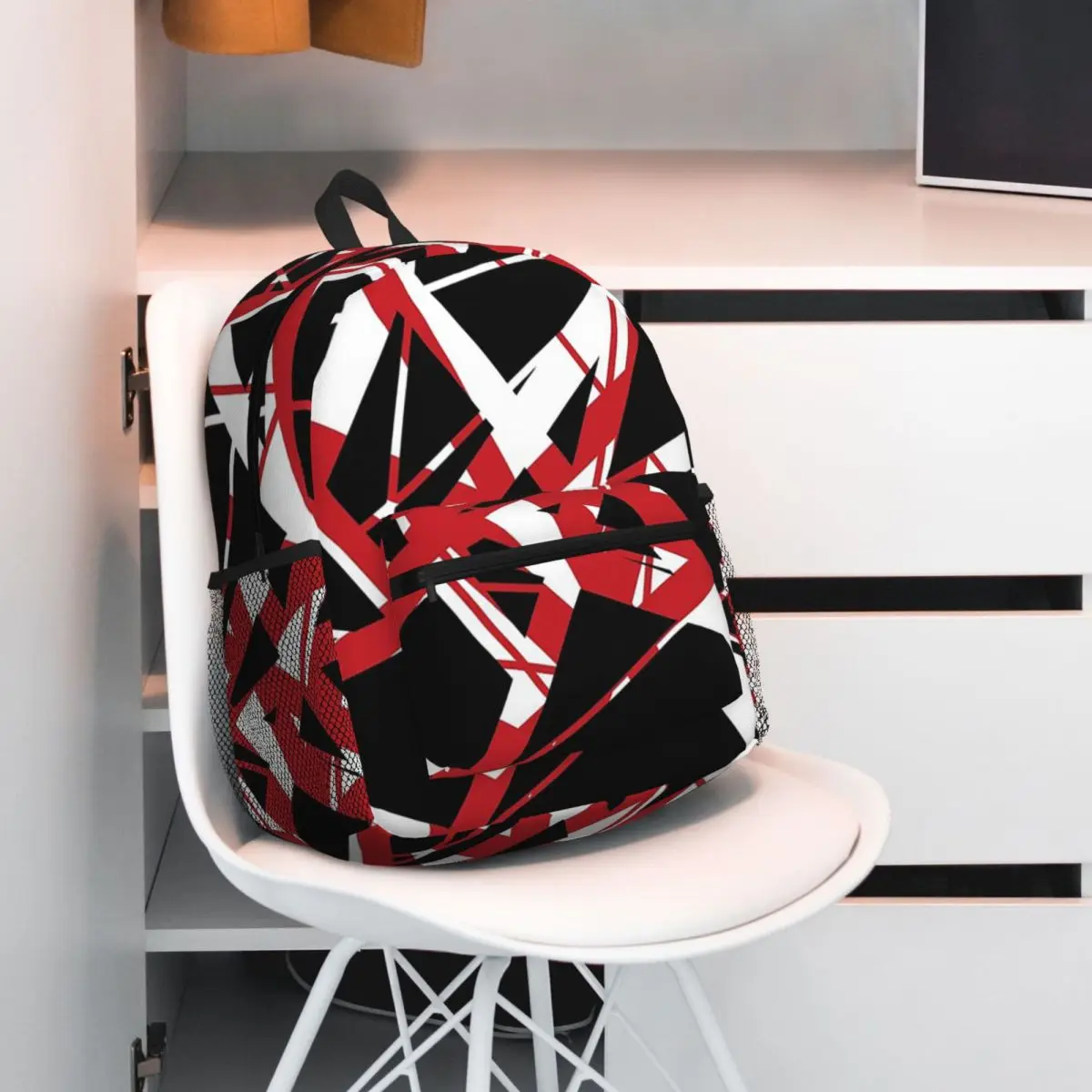 EVH Authentic Stripes Design Backpack Student BookBag Kids School Bag Laptop Shoulder Bags for Boys Girls