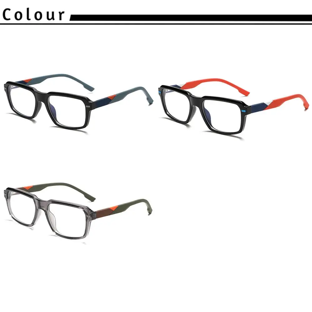 CATERSIDE Klassische Herren-Anti-Blaulicht-Brille, Tr-90, quadratischer Rahmen, Silikon-Federscharnier, Damen-Computer-Lese-Schutzbrille – Detail 1