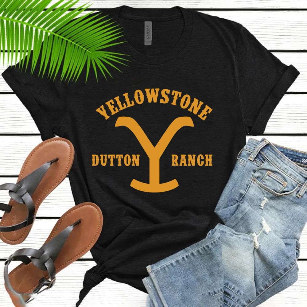 Yellowstone Dutton Ranch T-shirt Yellowstone Tv Show Tees Rip Wheeler Beth Dutton Tshirt Retro Cowboy Cowgirl Shirts Casual Tops