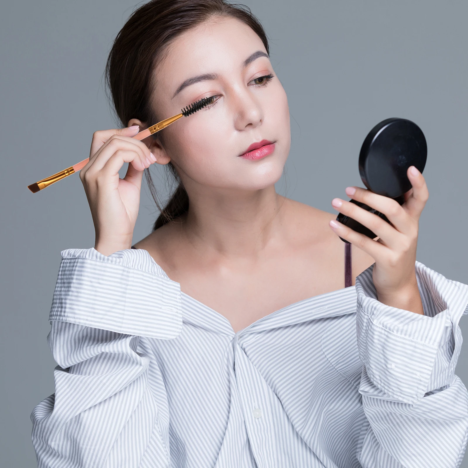 6pcs Eyebrow Brush Mascara Eyelash DoubleEnded Set Makeup Tools Birthday Gift Angled Spoolie Brushes Cosmetics Accessories
