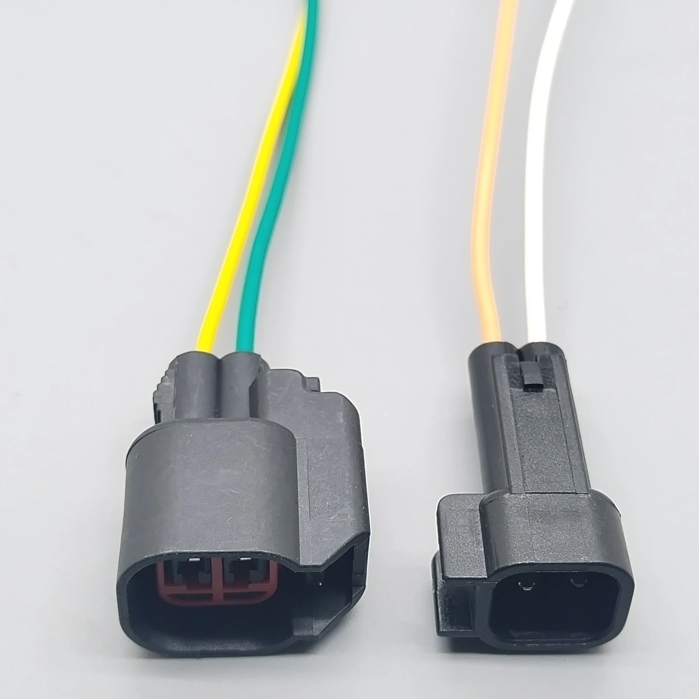 shhworldsea 2 Pin Auto Fuel Injector Nozzle Methanol Electrical Cable Connectors Wire Harness Plug for Ford Chevrolet
