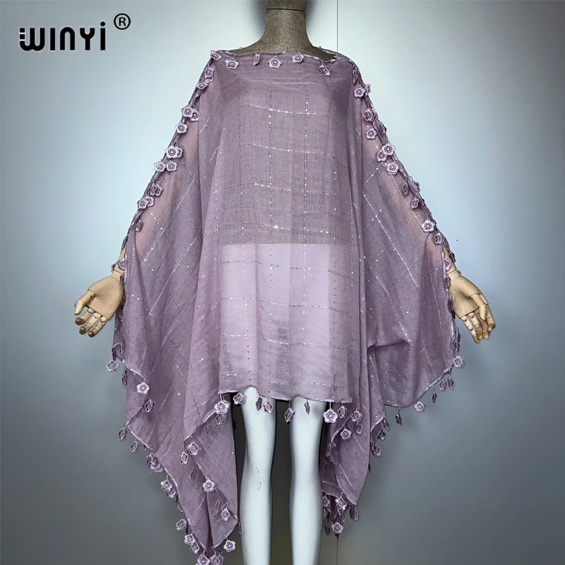 Winyi vestido beachwear topo praia cobrir kaftan maxi vestidos das mulheres abaya dubai luxo mulher muçulmana roupas de praia