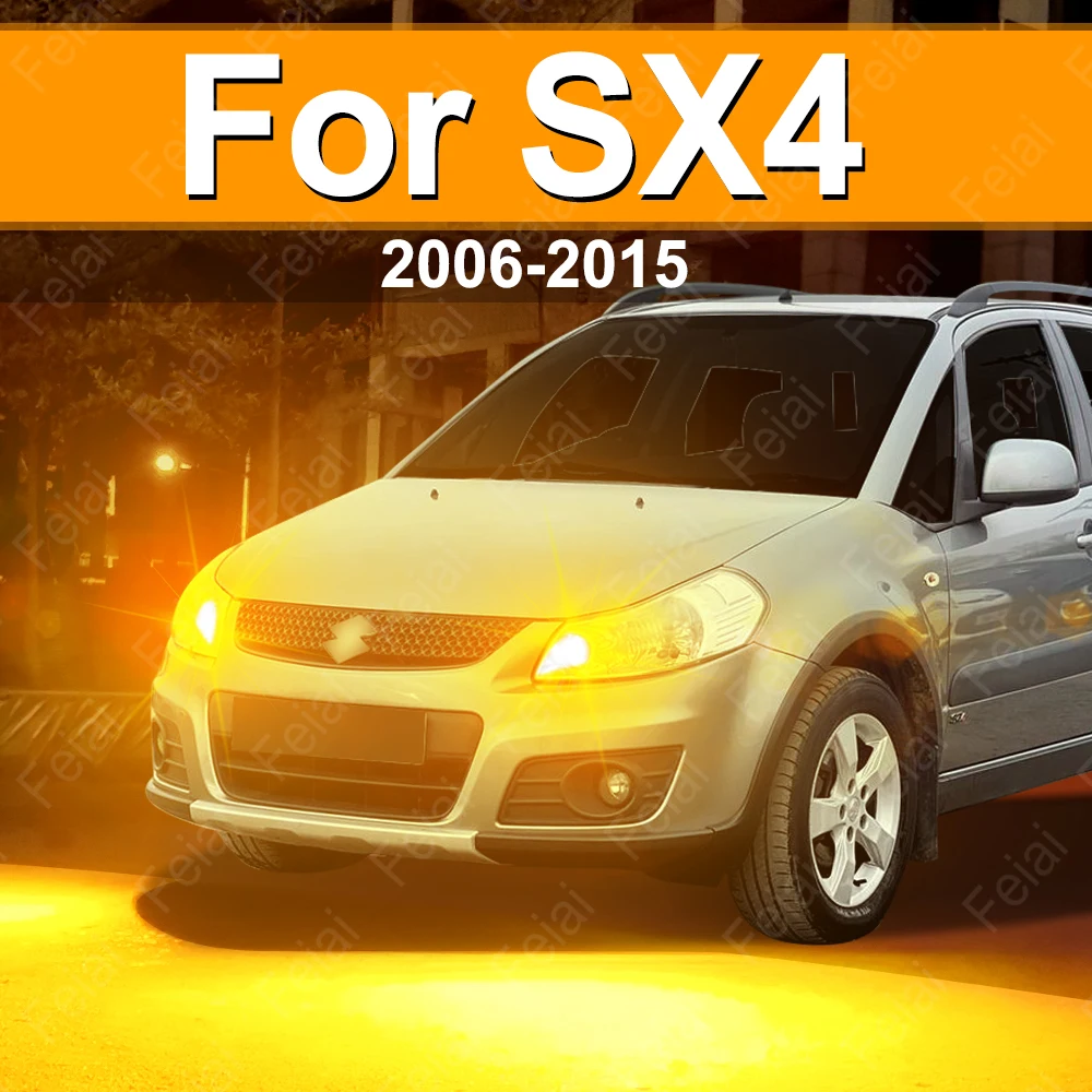 

For Suzuki SX4 Turn Signal LED Lights Indicator Bulb Amber SX4 Accessories 2006 2007 2008 2009 2010 2011 2012 2013 2014 2015