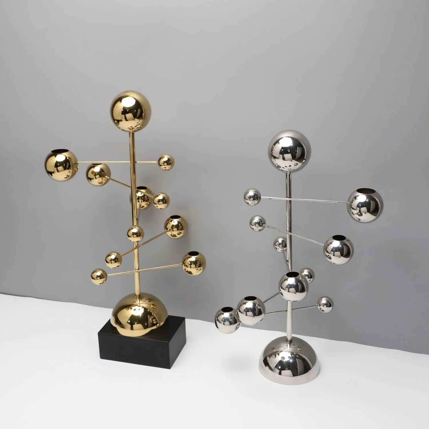 Moderno e leggero di lusso multistrato in metallo galvanico candeliere ornamento campione soggiorno tavolo da pranzo camera da letto hotel