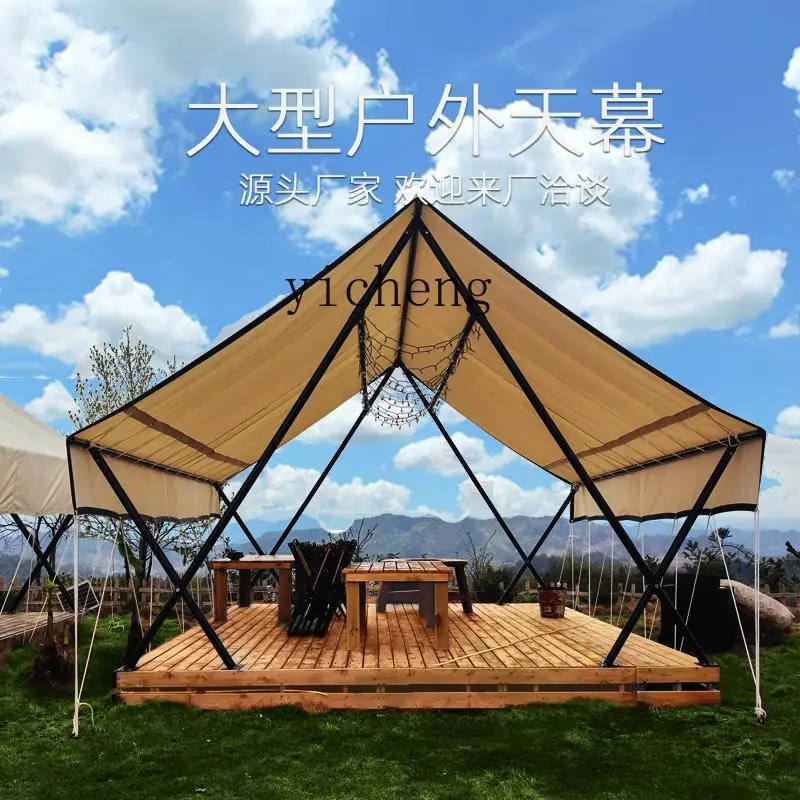 

HW15 Canopy Camp Triangle Hotel Professional Outdoor Restaurant Rooftop Camping Tent 5-8 people Rainproof and windproof