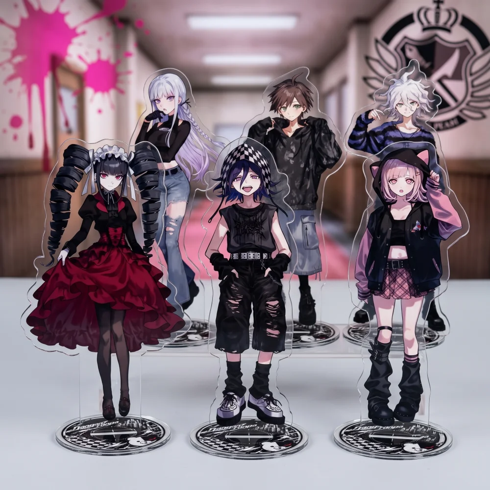 Kyoko Danganronpa Anime15CM Acrylic Stand Keychain Nagito Kokichi Chiaki Streetwear Casual Desk Decor Collectible Gift for Fans