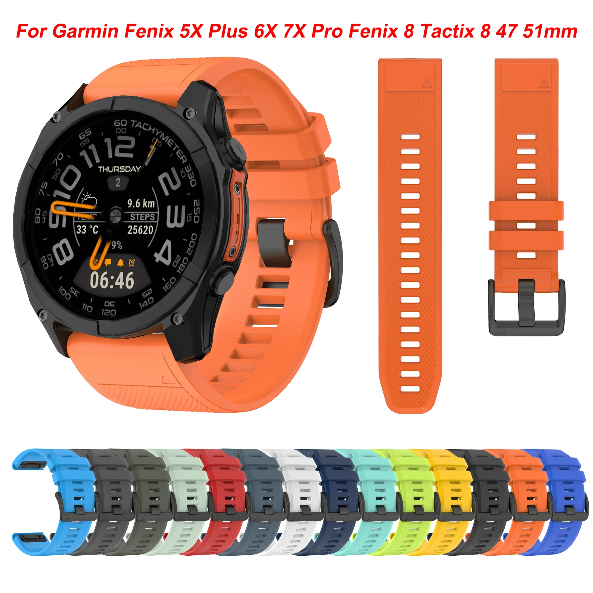 Armband für Fenix 5 5X PLUS Uhr QuickFit 22mm 26mm Armband für Garmin Fenix 6X Pro 6 7 7X 8 E Epix Pro Gen2 47mm 51mm 965 955