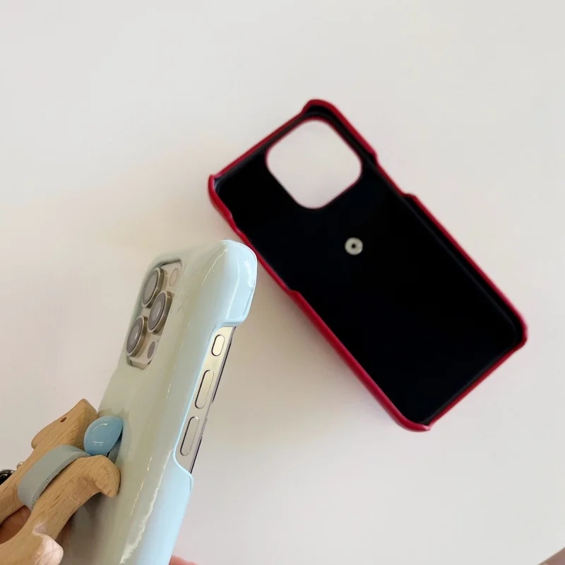 Ponsel Keras PU Kulit Cincin Kuda Penyangga Perkotaan Mewah untuk iPhone 12 13 14 15 16 Pro Max 16pro Melindungi Penutup Pencegahan Jatuh