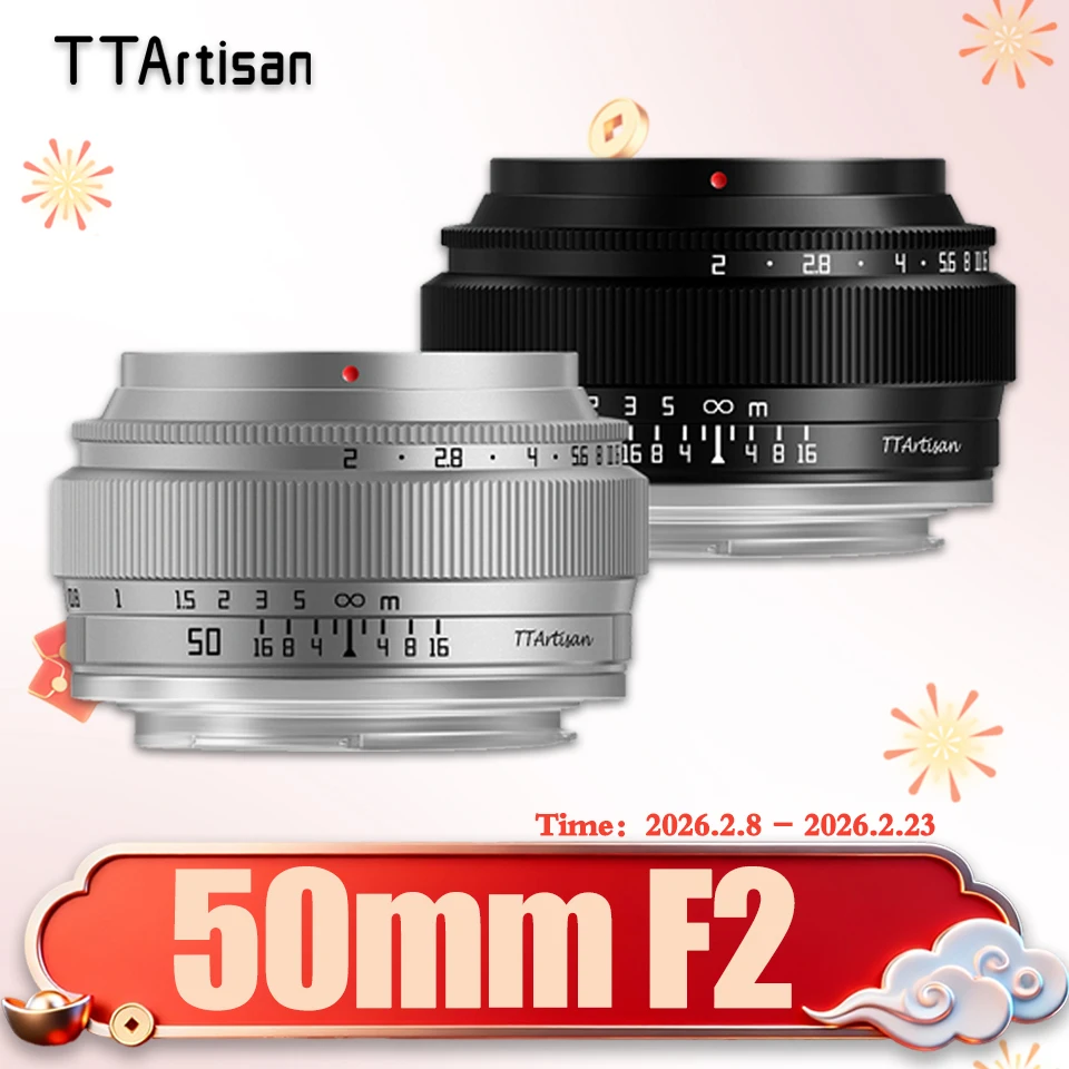 

TTArtisan 50mm F2 Large Aperture Full Frame Portrait Humantity Camera Lens Compatible with Sony E A7RIII Canon RF Nikon Z ZFC Z5