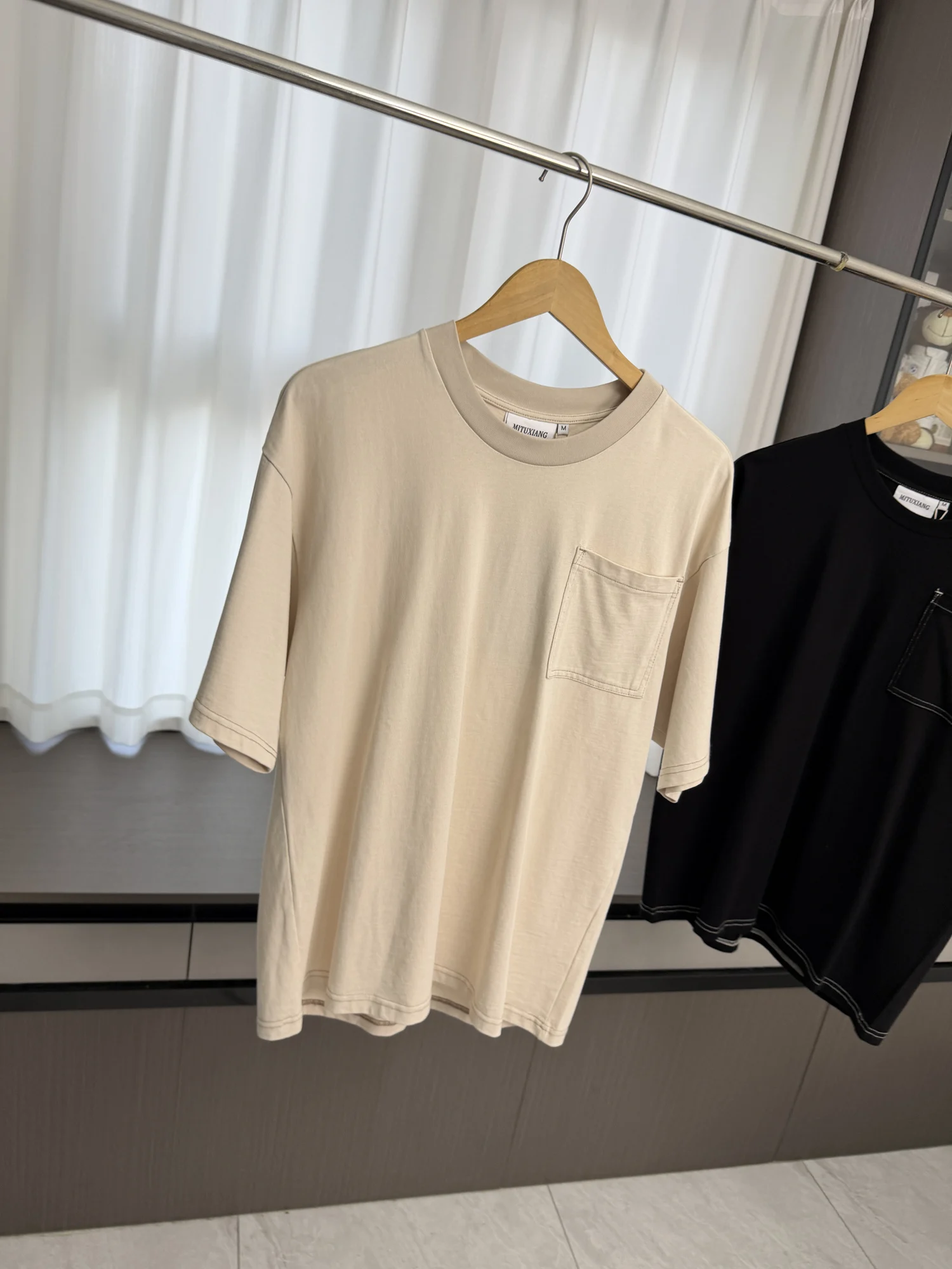 Outdoor Sports Soft Washable Men's round Neck Short Sleeve T-Shirt Summer Fashion Urban Style Breathable Standard Fit Pocket Tee
