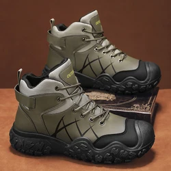 Hiking Shoes Men's Autumn Hiking Boots Outdoor Sport Shoes Non-slip Wear-resistant High-top Ankle Working Boot For Men 2024