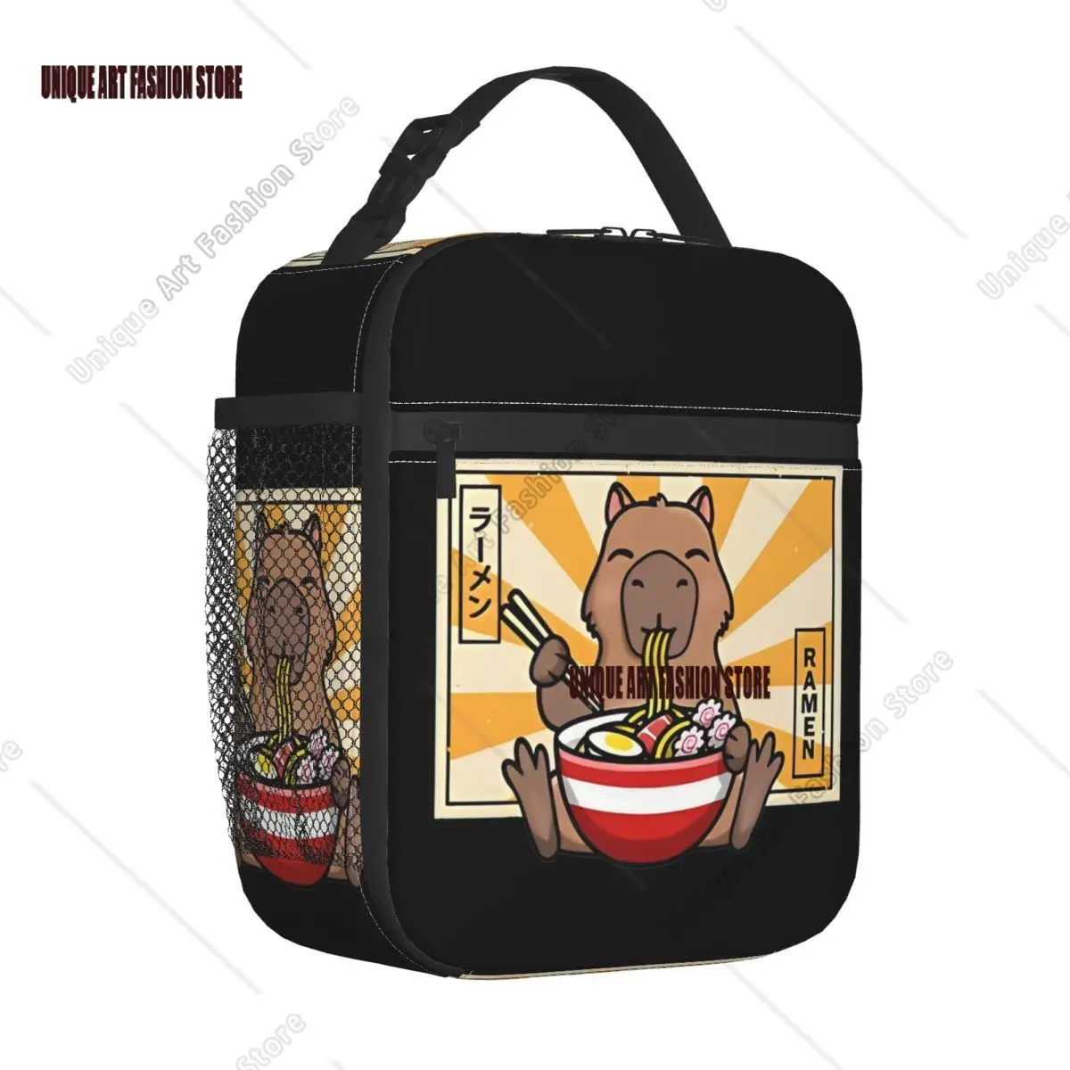 

Cute Capybara Noodles Insulated Lunch Bag Portable Reusable Thermal Bag Lunch Box Tote Work Picnic Food Storage Bags