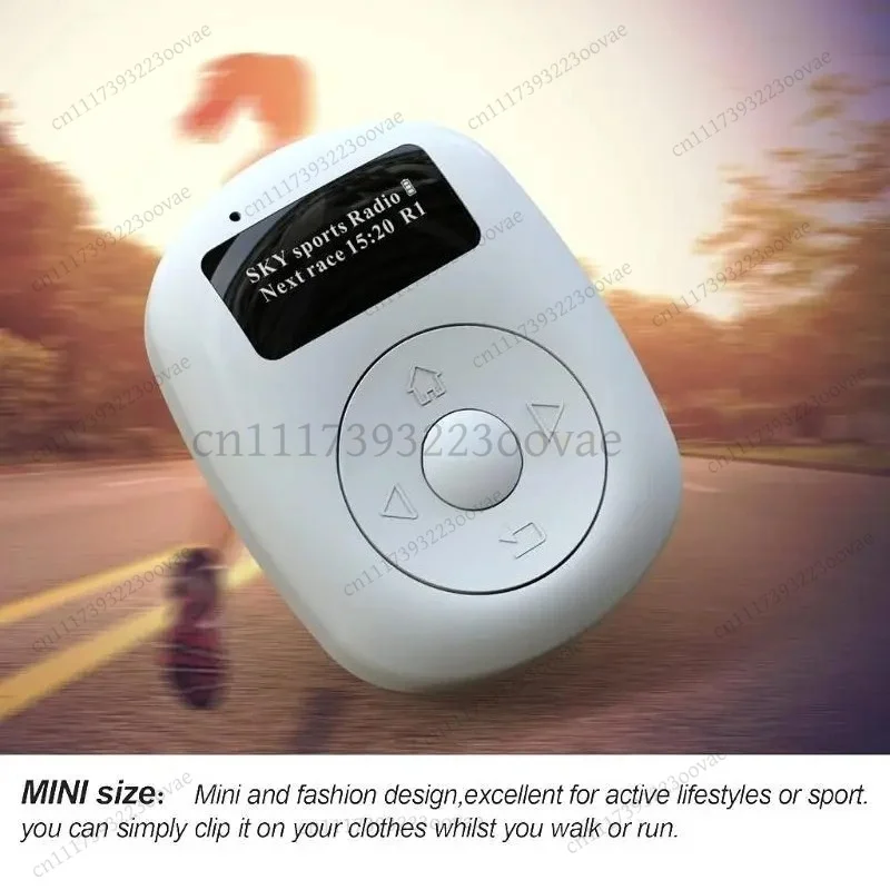 Portable OLED Display Clip-on Outdoor Sports Bluetooth Hands-Free DAB Digital Radio Mini Pocket Device
