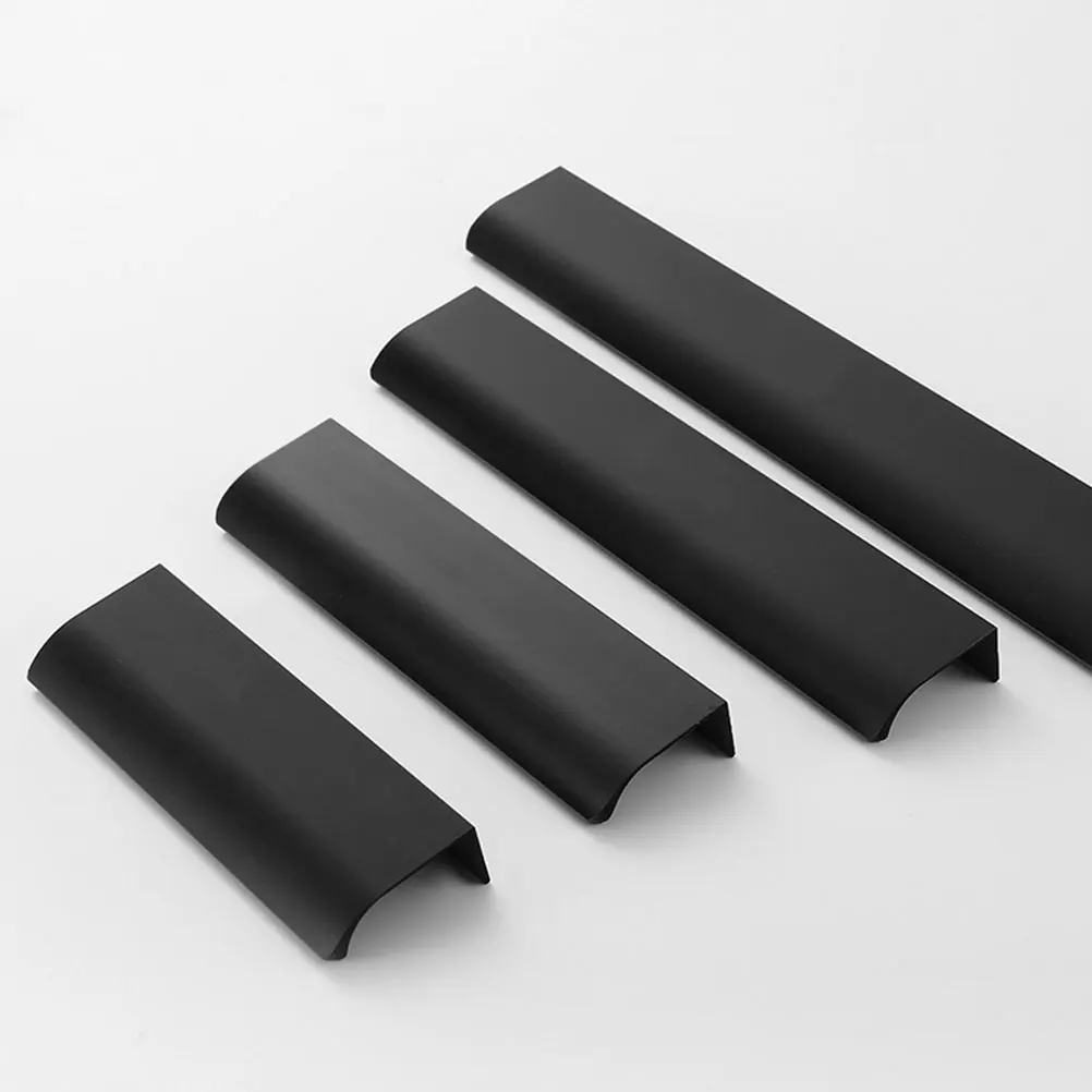 

4Pcs Punch-Free Invisible Handle Modern Cabinet Pulls Corrosion-Resistant Colorfast for Drawers Wardrobes Bookcases