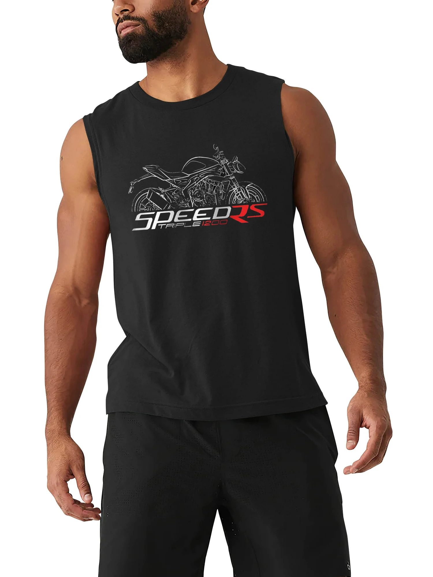 Classic British Speed Triple 1200 RS Motorcycle Tanktop New 100% Cotton O-Neck Summer Casual Mens Vest Sleeveless T-shirt image 2