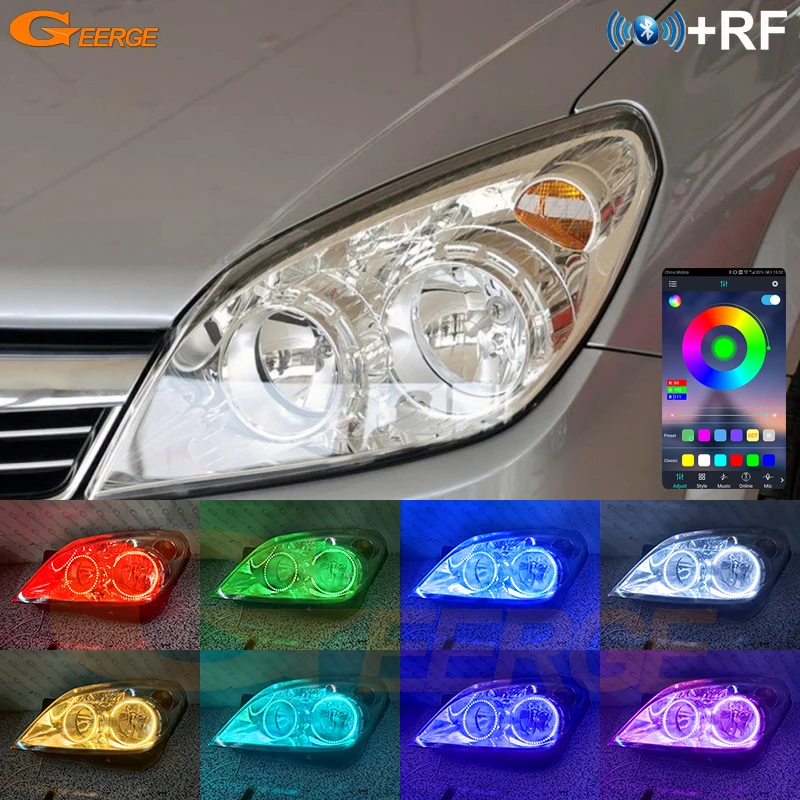 

Для Opel Holden Vauxhall Chevrolet Astra H BT App RF Remote Multi-Color RGB LED Angel Eyes Kit Halo Rings Автомобильные аксессуары