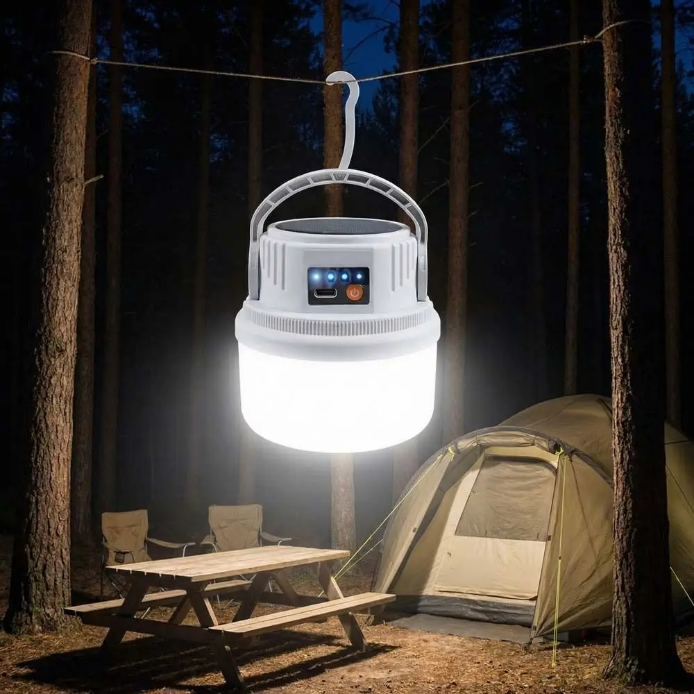 LED Light LED Solar Camping Light Waterproof USB Rechargeable Solar Camping Lights Multi Functional Ultra Bright Tent Light