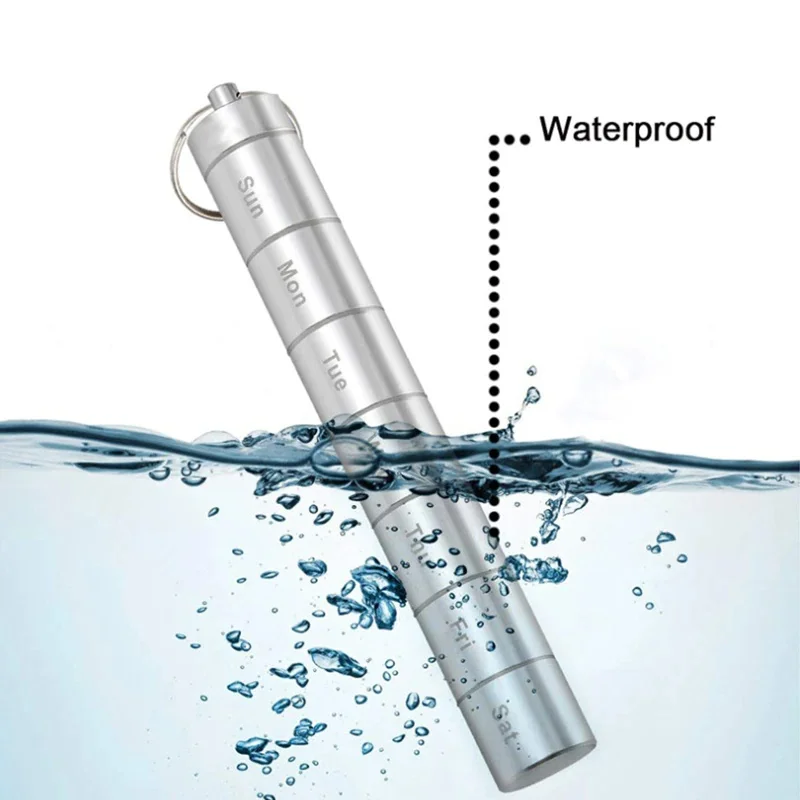 7 شبكات صندوق حبوب 7 أيام أسبوعي علبة حبوب الدواء اللوحي موزع المنظم الخائن التخزين المنظم الحاويات مقاوم للماء #3