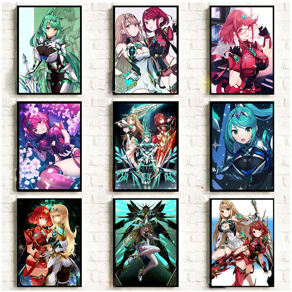 Japanese Anime Posters and Pictures Xenoblade Hikari Canvas Painting Classic Wall Art Living Room Bedroom Decoration Fans Gift