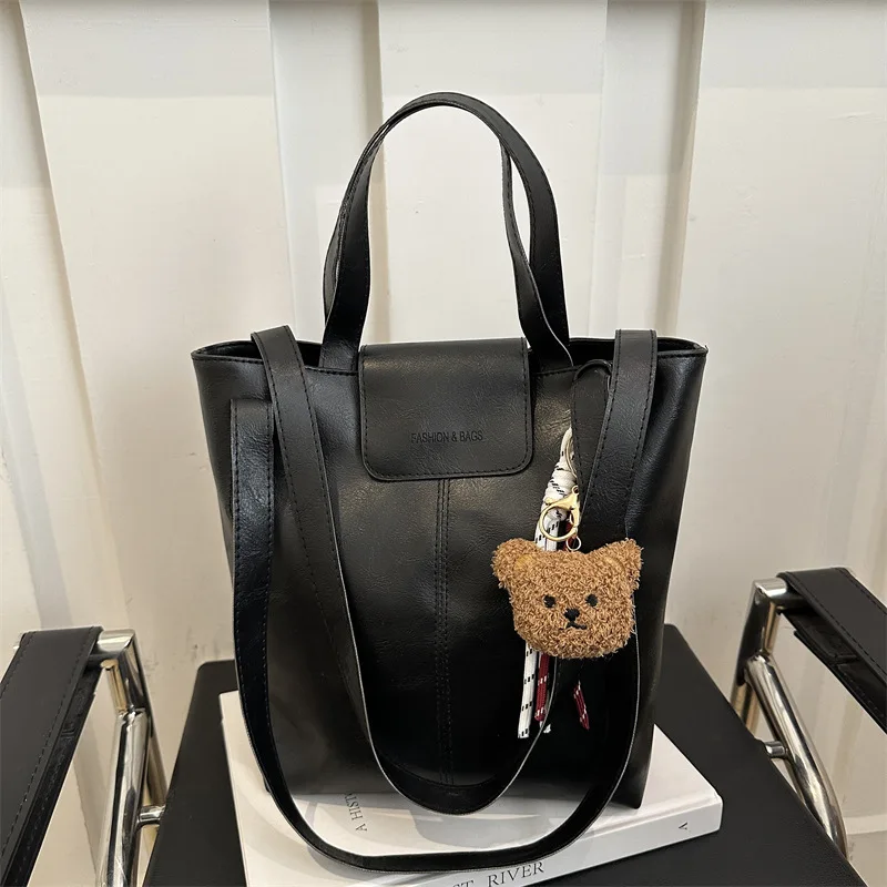 Women's Vintage Premium Shoulder Bag Versatile Textured Tote Bag