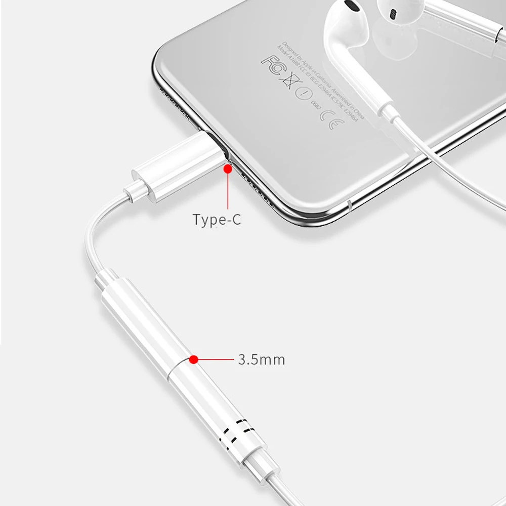 NEW USB Type C to 3.5mm Jack Audio Cable Earphone AUX Adapter Headphones Converter Digital Version
