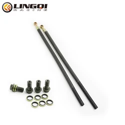 LINGQI RACING Motorcycle Engine Oil Cooler Hose Assembly Pipe Tube Lines Universal For Motorcycles Motocross Dirt Pit Bike