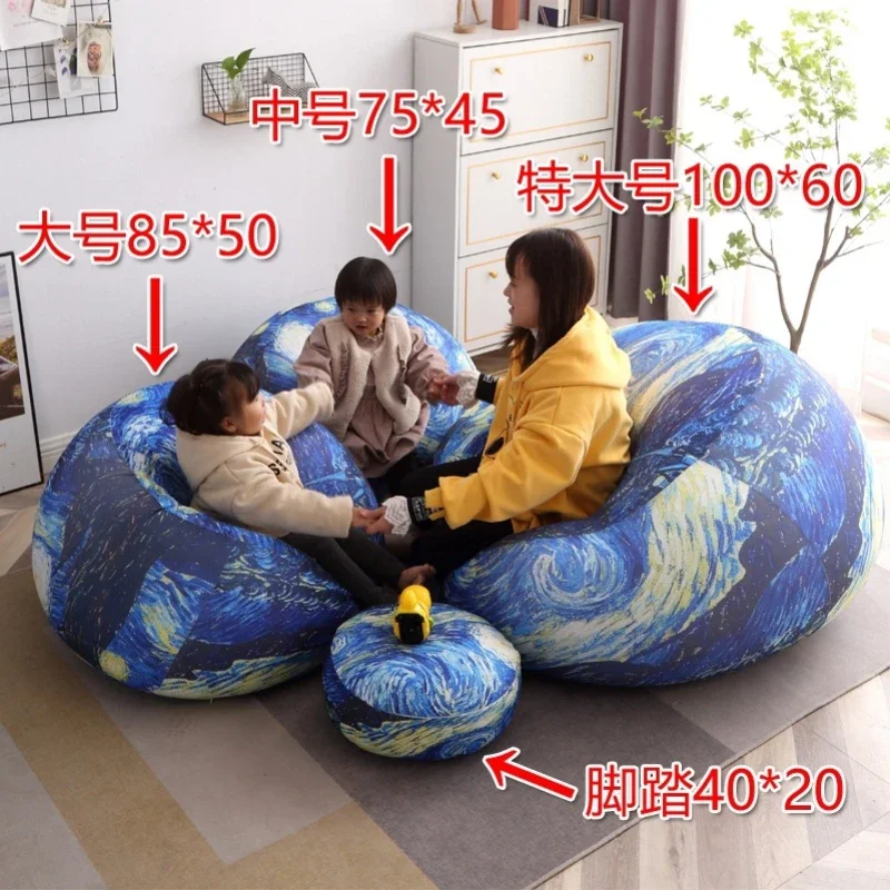 

Bean Bag Reclinable Sleeping Filling Removable and Washable Single round Spherical Children Adult Net Red Style Tatami