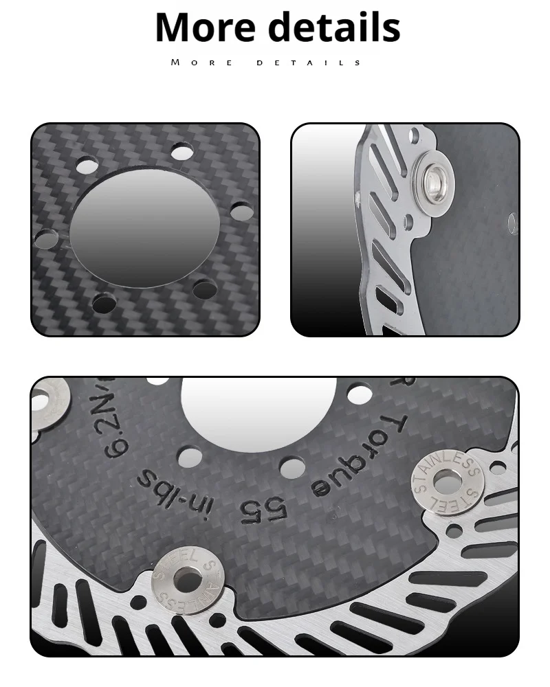 Carbon-Bremsscheibe 140/160mm Leichter Schwimmender Rotor 6-Loch & Center Lock Hochfeste Fahrrad-Bremsteile für MTB – Detail 14