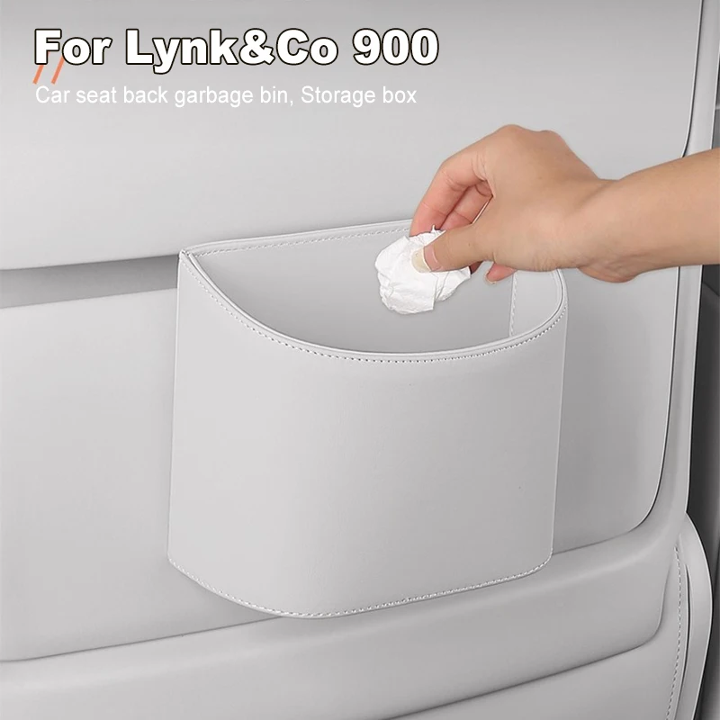 

for Lynk&Co 900 Car Car Seat Back Garbage BinTrash Can Multi-function Hanging Organizer Storage Box Interior Accessories