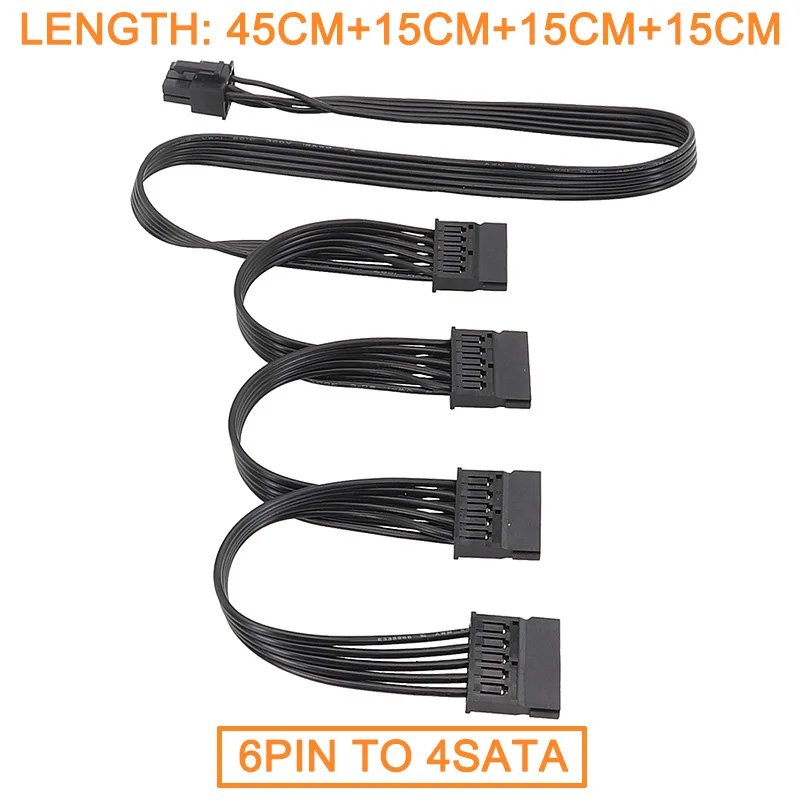 Kabel zasilający modułowy PCI-E Dual 8p(6+2) /SATA 15pin/IDE 4pin/CPU 8pin(4+4) ATX24P do Thermalright TR TG SG SERISE — zdjęcie produktu 4