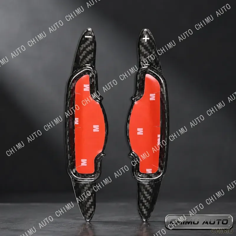 【CHIMU AUTO】 Real Carbon Fiber Steering Wheel Paddle Shifter Extension for Genesis GV90 Interior Shift Trim
