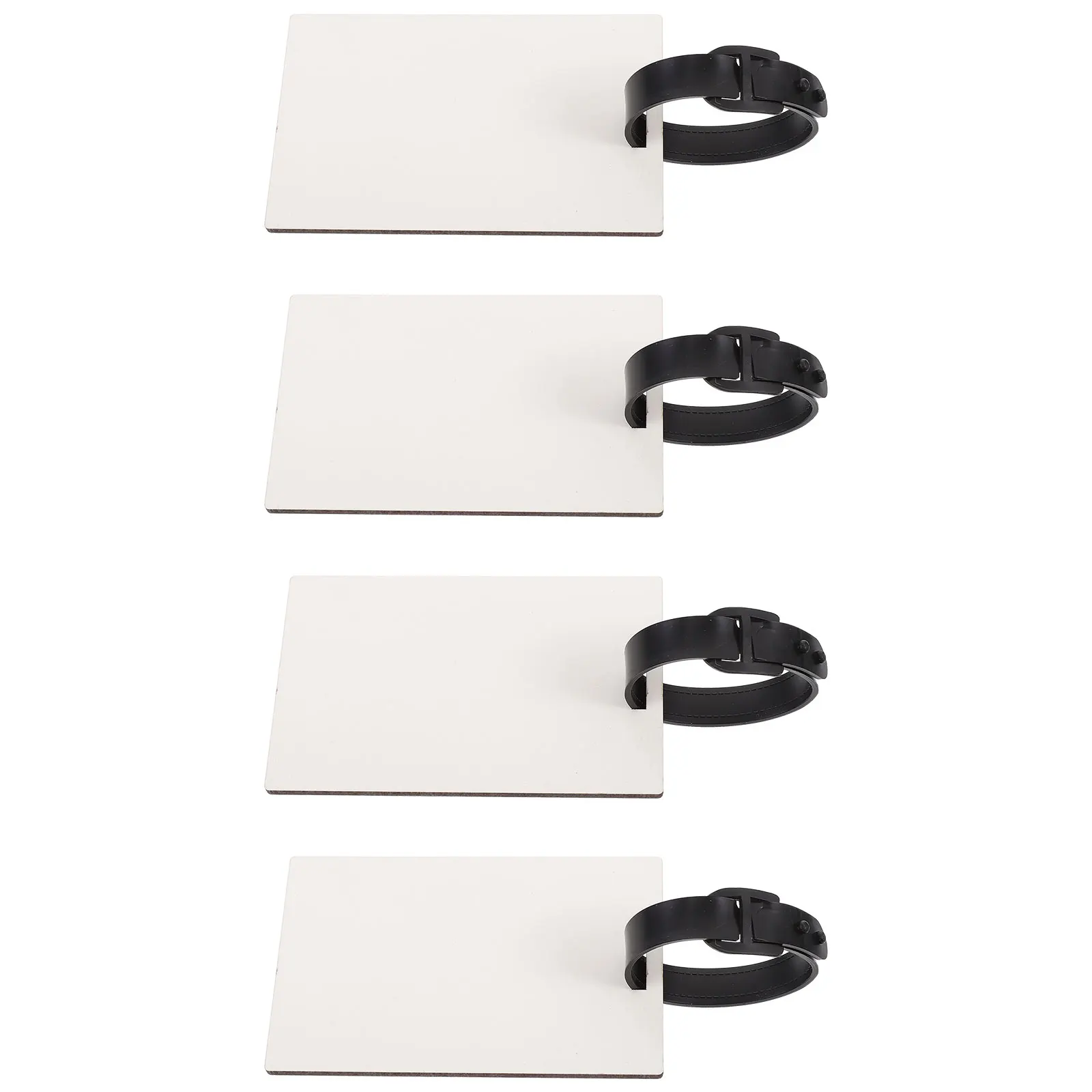 

4 Pcs DIY Blank Luggage Tags White Travel Suitcase Labels Heat Transfer Sublimation Name ID Cards Baggage Accessories