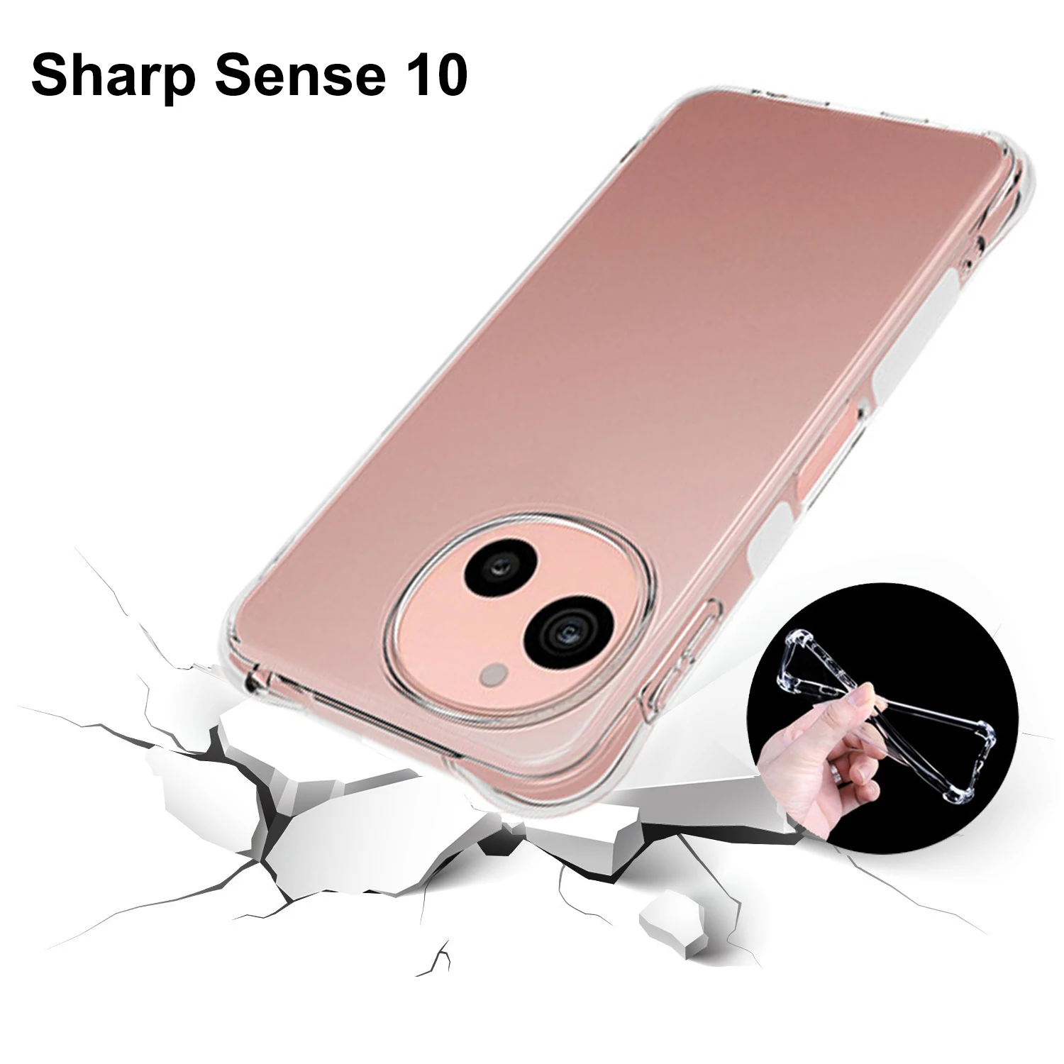 Para Sharp Aquos Sense 10 funda de cojín de aire a prueba de golpes transparente Airbag parachoques de silicona TPU contraportada funda suave para Sharp Sense10