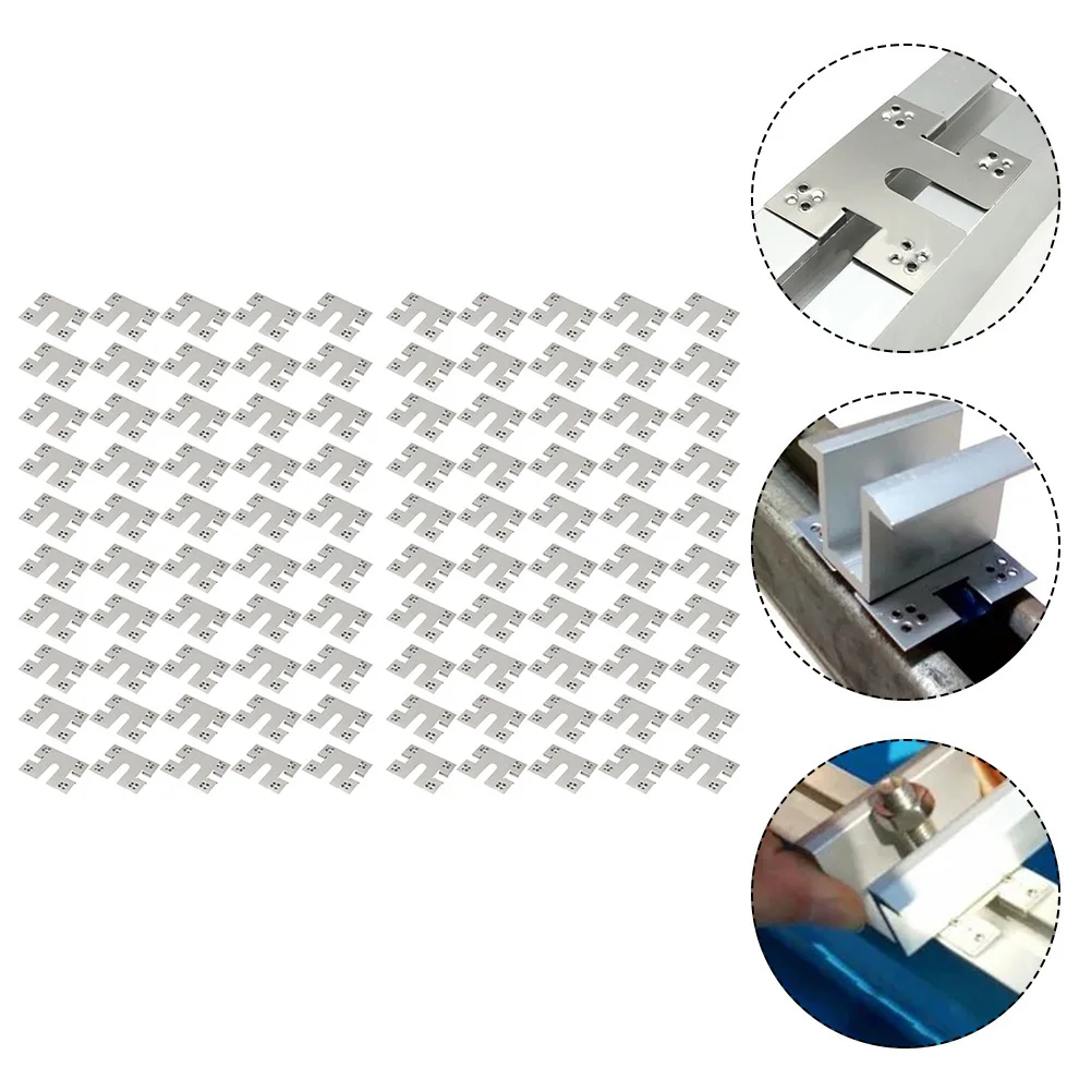 Ground Lug Spacer Photovoltaic Grounding Clip Silver Compatible With Aluminum Rails DIY Enthusiasts Installation Flexibility