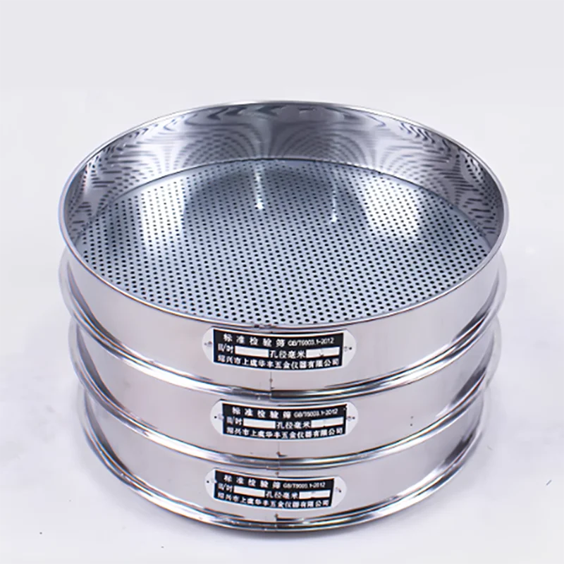 

40cm stainless steel handmade standard round hole sieve gravel coffee bean chestnut valley soil sieve